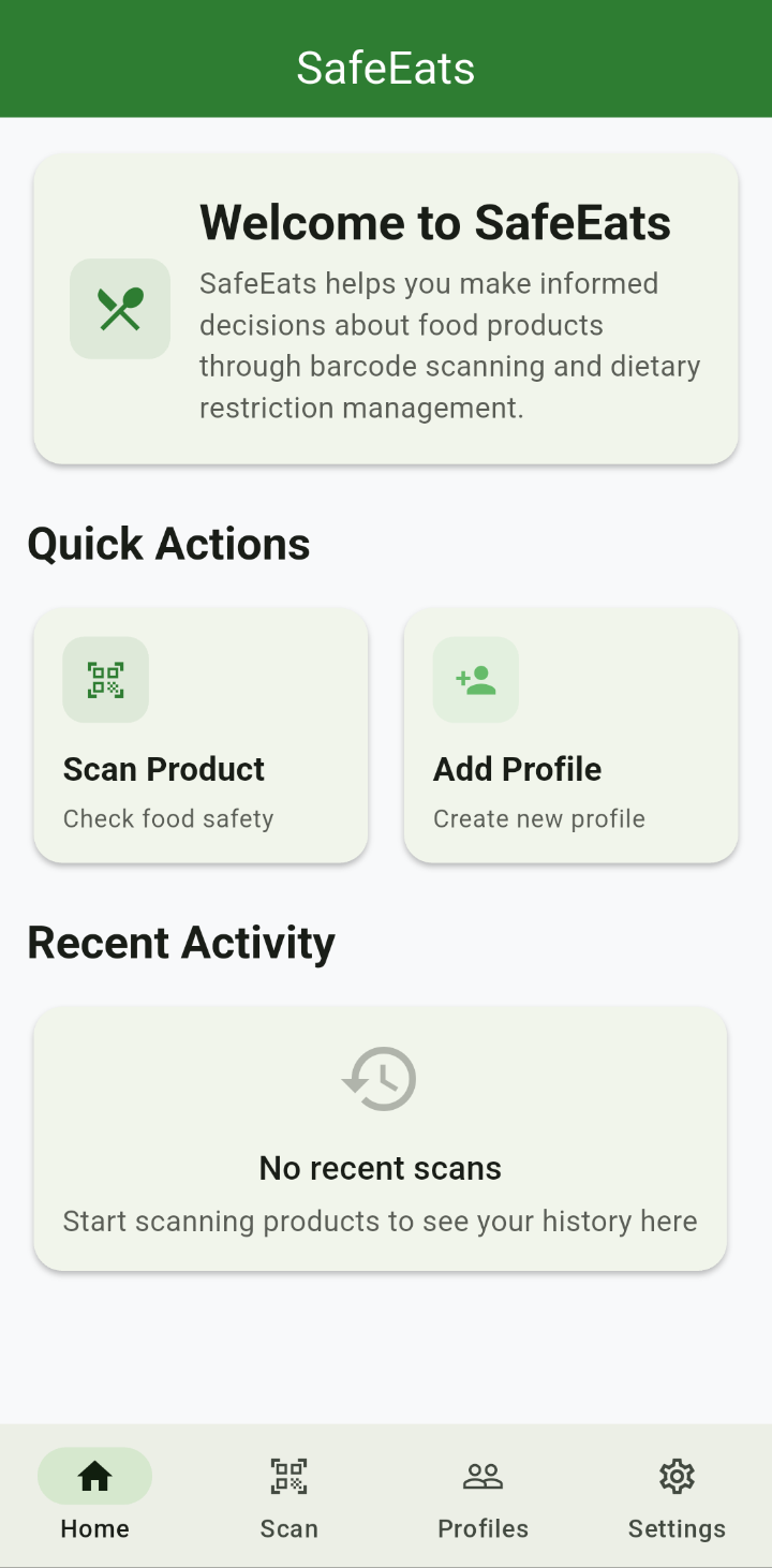 SafeEats App Screenshot